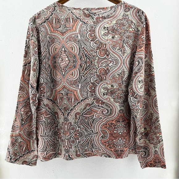 EUC Paisley FLAX Linen I Am Legendary Top Small - Picture 7 of 7